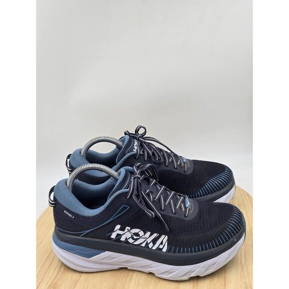 Hoka Bondi 7  Mens Ombre Blue Running Athletic Shoes Men\'s Size 7.5 2E main image 7